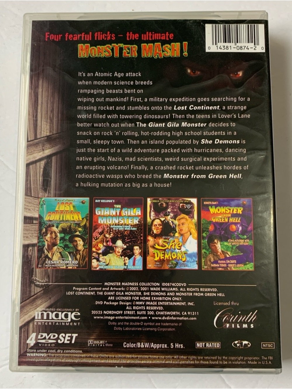 Monster Madness Collection DVD Set - Picture 2 of 3